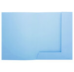 Paquet De 50 Chemises 2 Rabats Super 210 - 24x32cm - Bleu Clair - X 5 - Exacompta